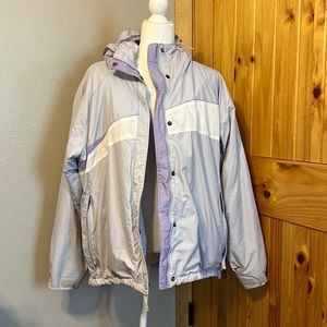 Lilac and white XL COLUMBIA jacket
